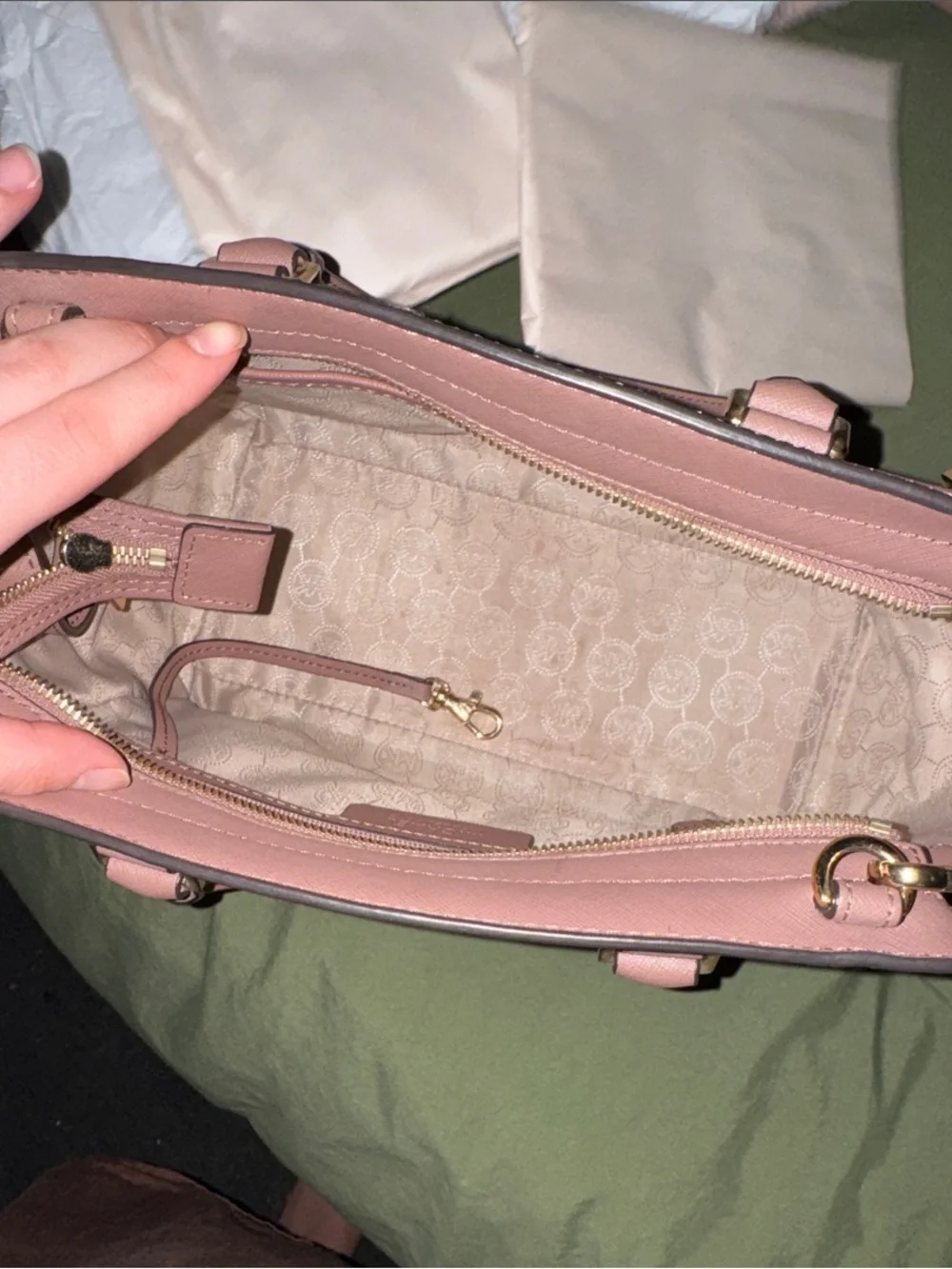 Michael Kors Dusty Pink Saffiano Satchel